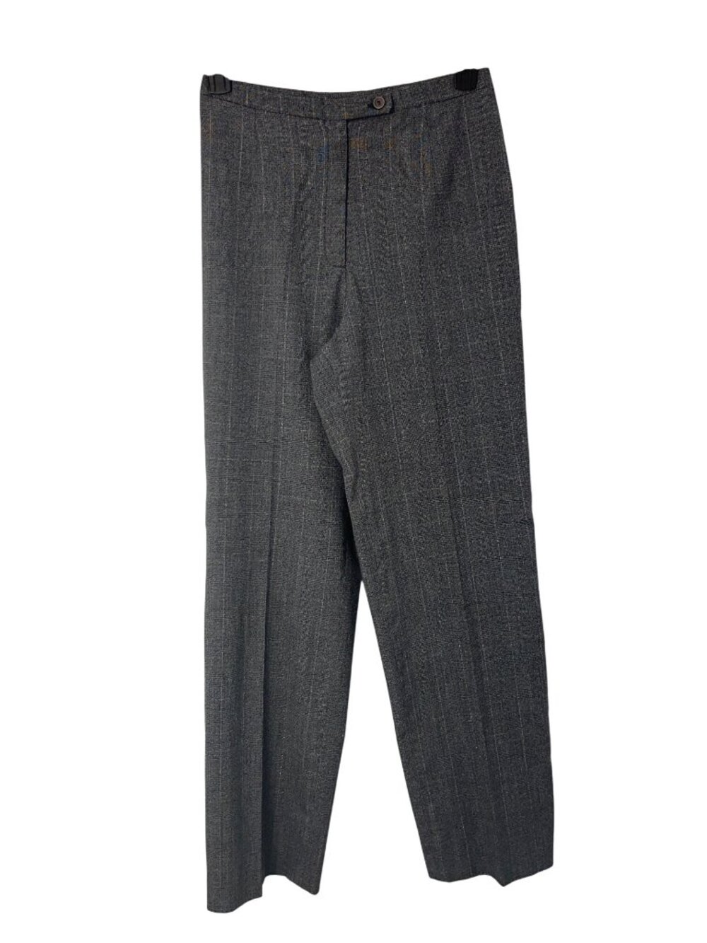 Vintage Worthington Womens 10T Tall Gray Plaid Dress Pants Metallic Stretch Used - Picture 2 of 13